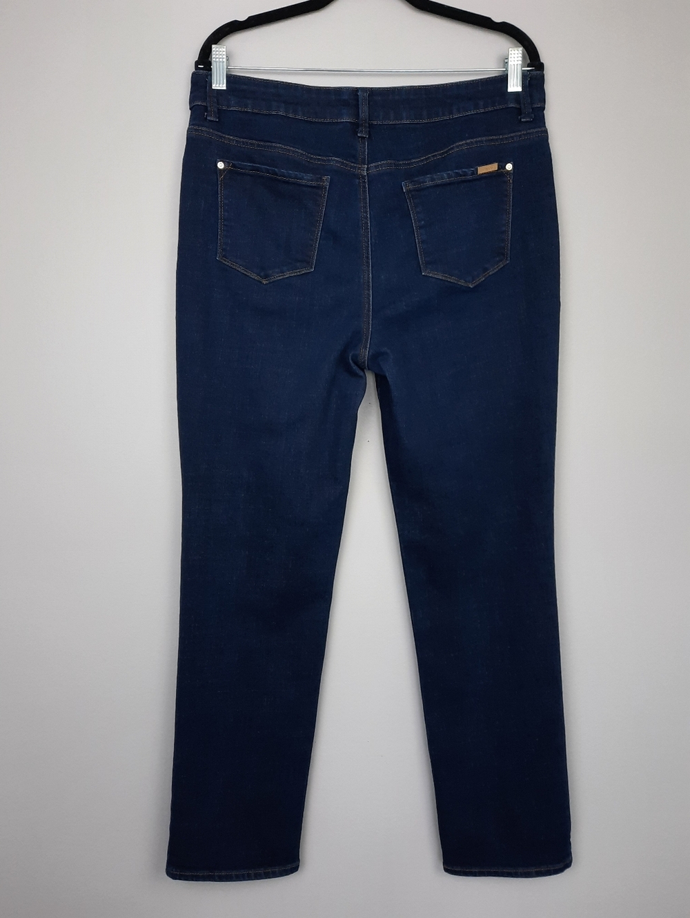 Chico's So Slimming Dark Wash High Rise Slim Jeans size 10 Short - Picture 3 of 13
